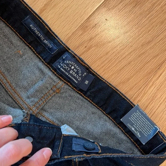 Lucky Brand Dark Wash Richmond Authentic Skinny Jeans Size 16 NWT inseam 29 - Picture 10 of 16